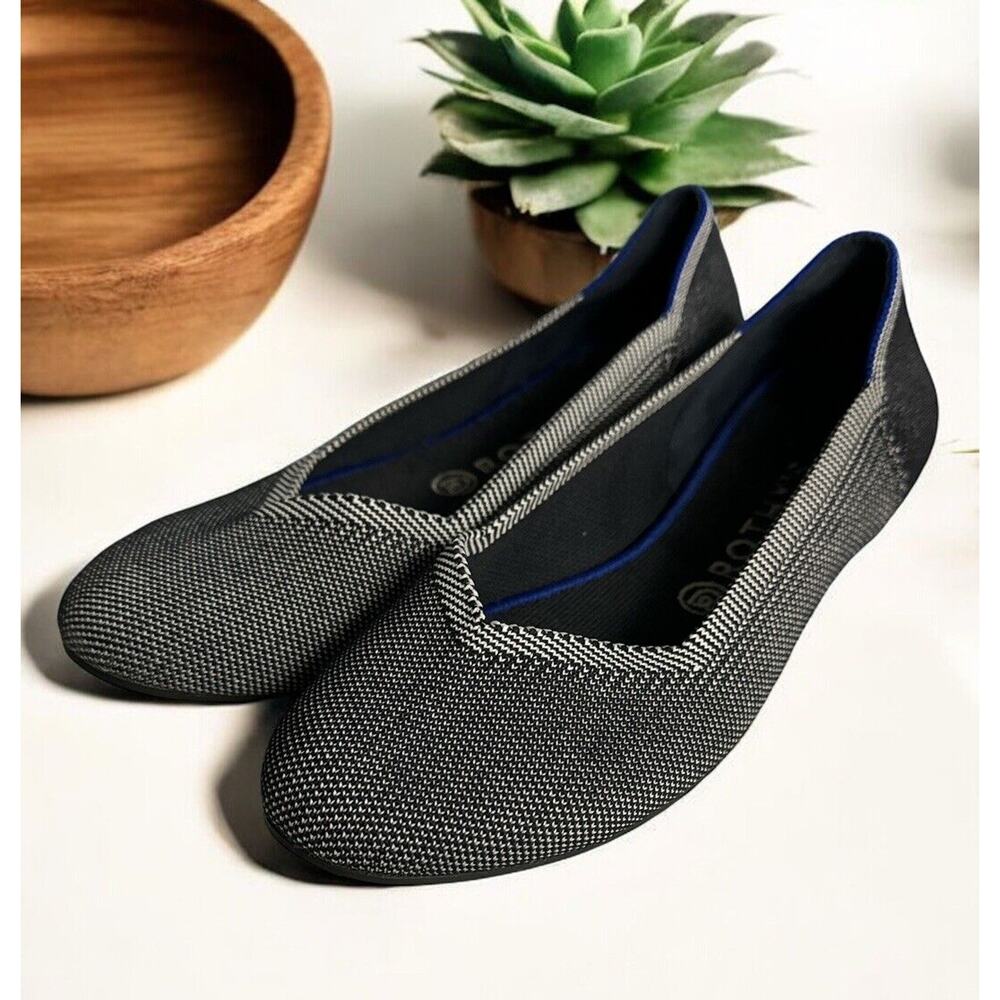 Rothy’s The Flat Round Toe gray Comfort Ballet Flats‎ Women’s Size 9.5